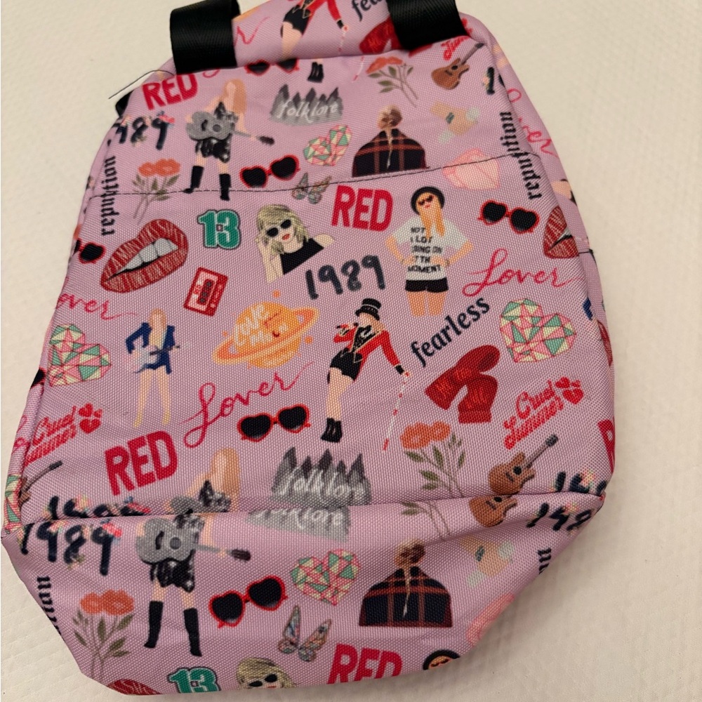 Taylor Swift Pink Patterned Lunch Bag.  NWOT